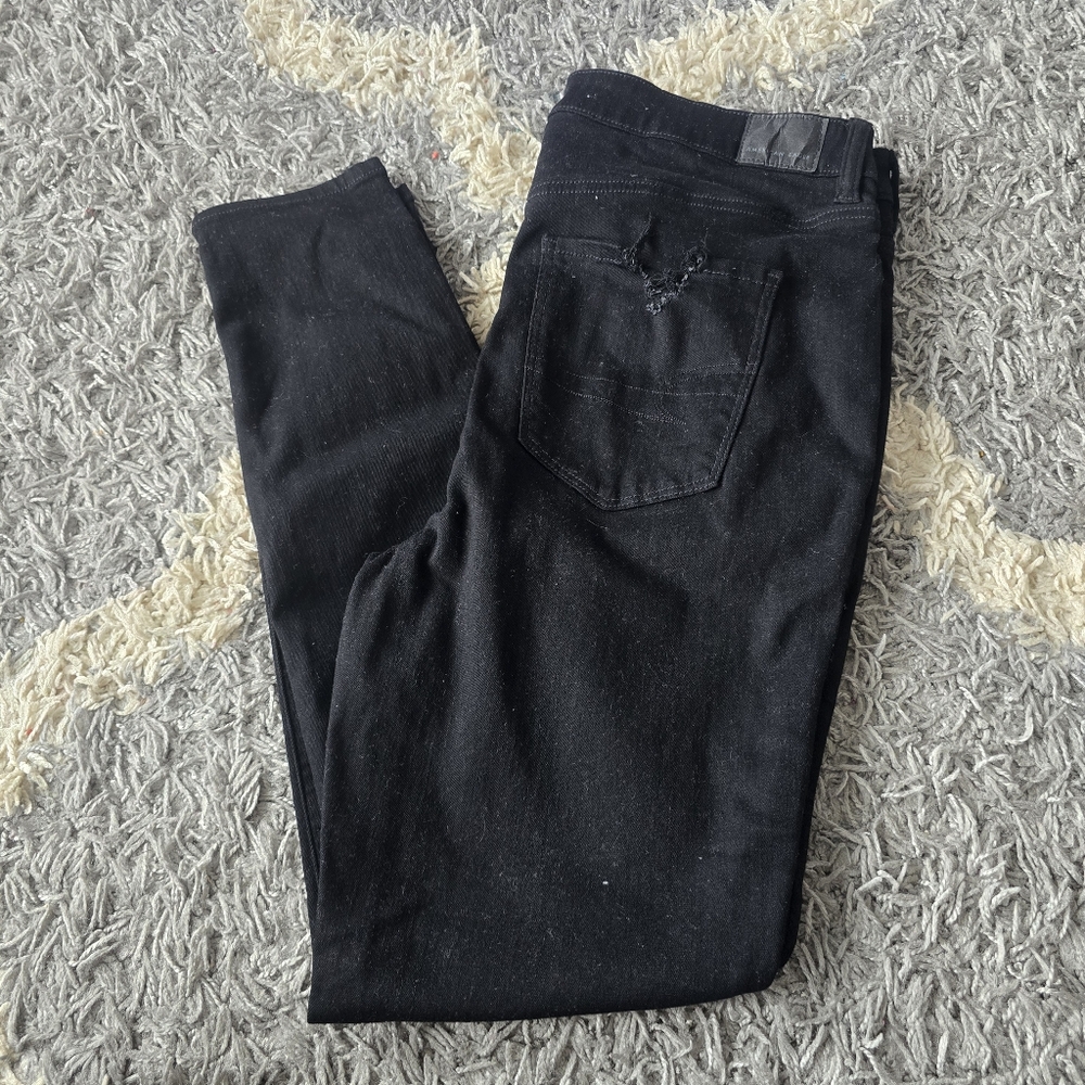 American Eagle Outfitters Black Skinny Jeans - Picture 2 of 8